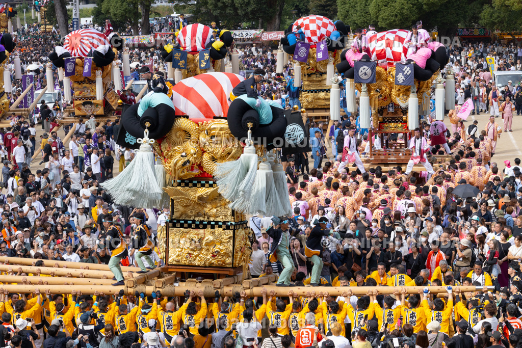 愛媛県 新居浜太鼓祭り 上部地区山根グラウンド統一寄せ