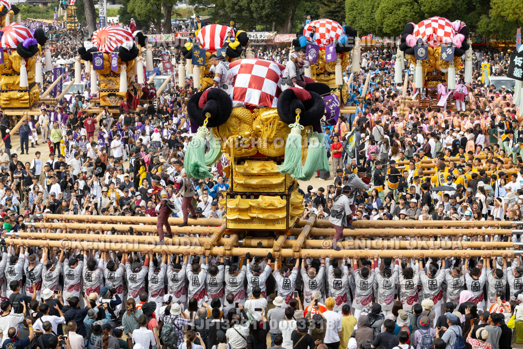 愛媛県 新居浜太鼓祭り 上部地区山根グラウンド統一寄せ