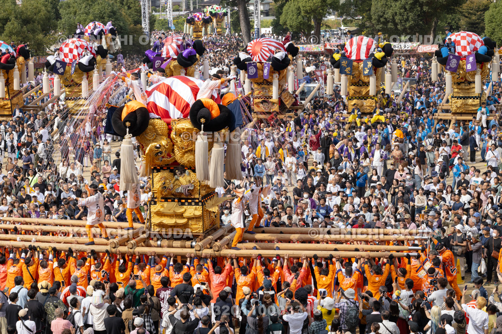 愛媛県 新居浜太鼓祭り 上部地区山根グラウンド統一寄せ