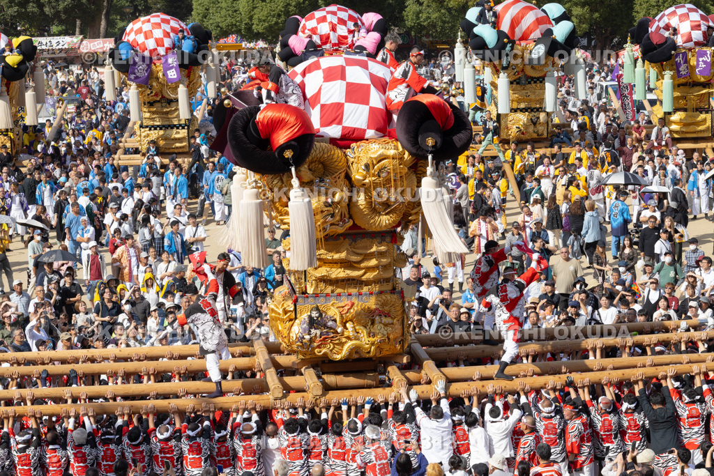 愛媛県 新居浜太鼓祭り 上部地区山根グラウンド統一寄せ