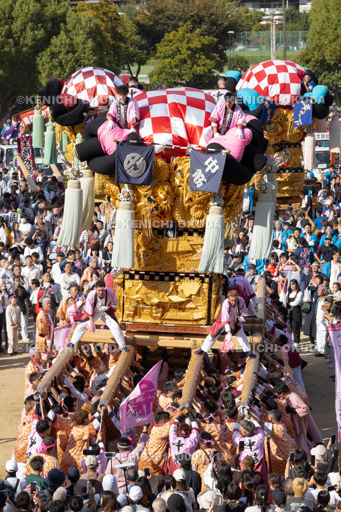 愛媛県 新居浜太鼓祭り 上部地区山根グラウンド統一寄せ