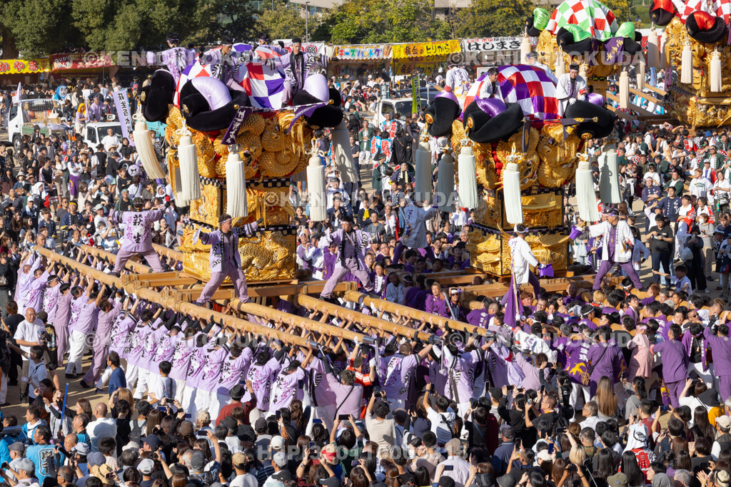 愛媛県 新居浜太鼓祭り 上部地区山根グラウンド統一寄せ