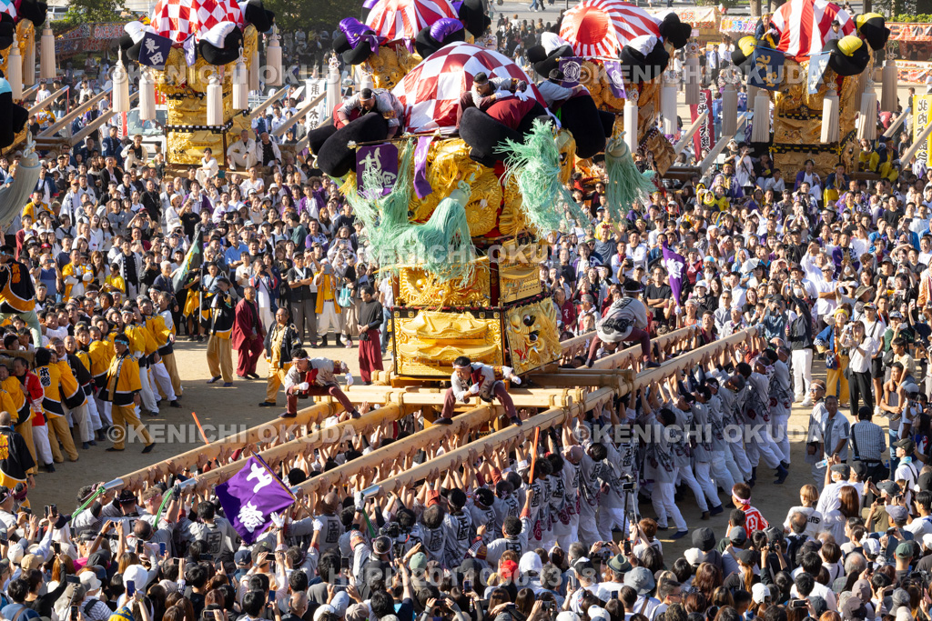 愛媛県 新居浜太鼓祭り 上部地区山根グラウンド統一寄せ
