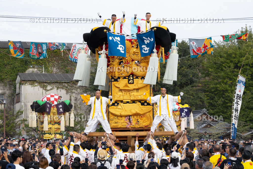 愛媛県　新居浜太鼓祭り　大江浜かきくらべ