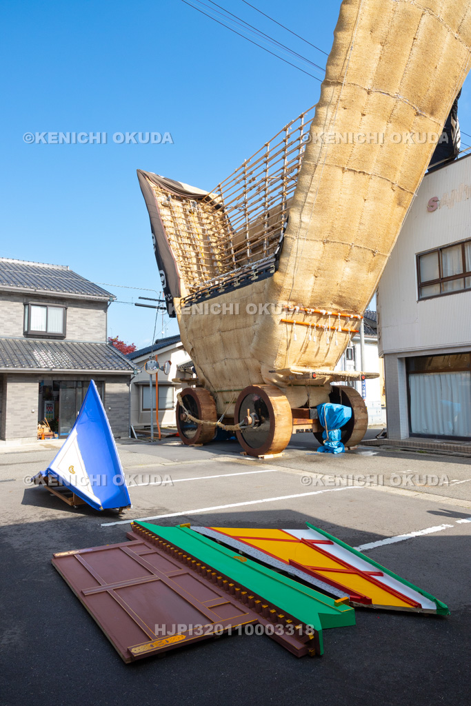 石川県 青柏祭 でか山(鍛冶町) 飾り付け