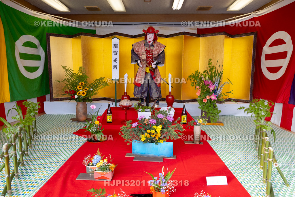 石川県 青柏祭 人形宿(富岡町) 明智光秀