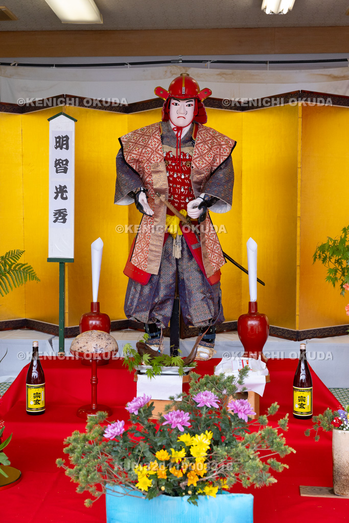 石川県 青柏祭 人形宿(富岡町) 明智光秀