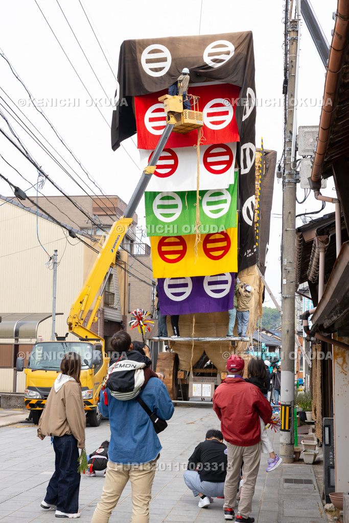 石川県 青柏祭 でか山(魚町) 飾り付け