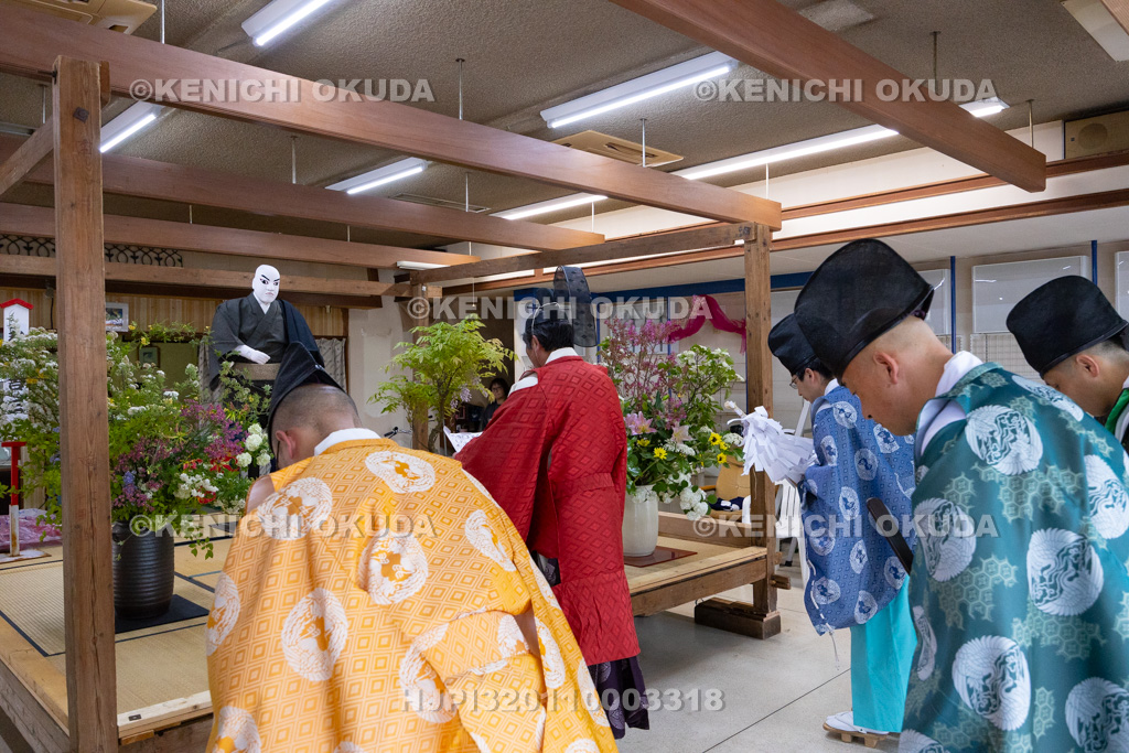 石川県 青柏祭 神輿巡幸 人形宿(塗師町) 神事(祝詞奏上)