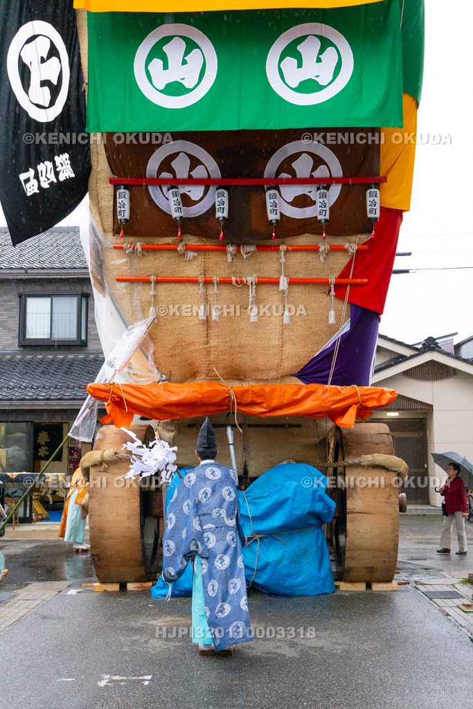 石川県 青柏祭 神輿巡幸 でか山(鍛冶町) 神事(修祓)