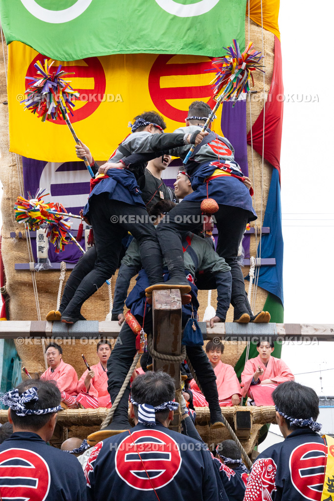 石川県 青柏祭 でか山(魚町)運行 本山 大梃子