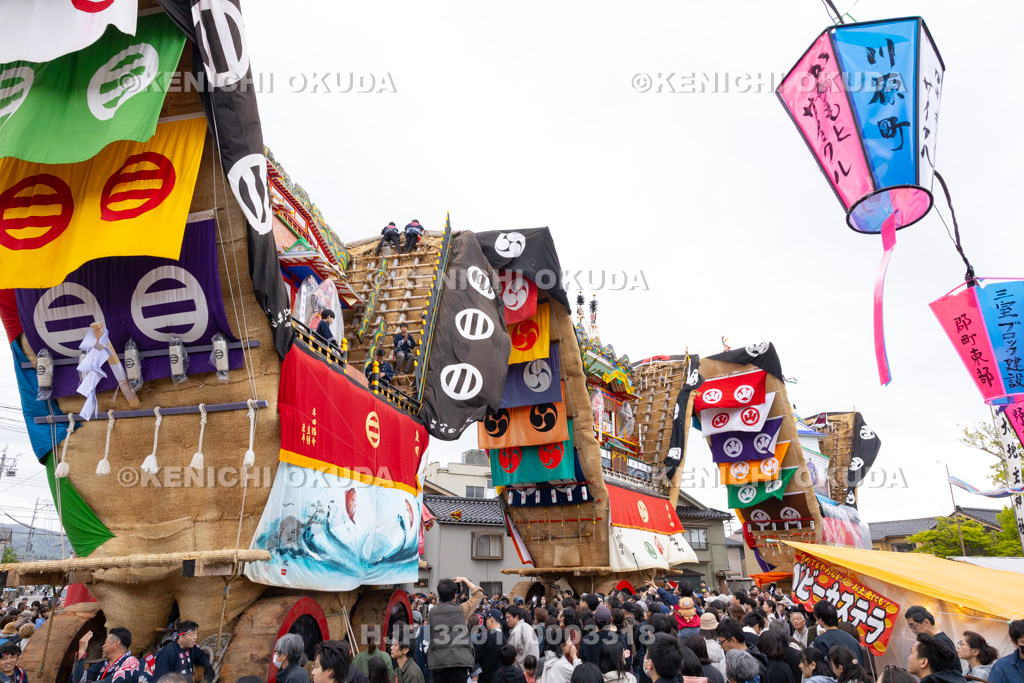石川県 青柏祭 でか山 三台勢揃い(大地主神社)