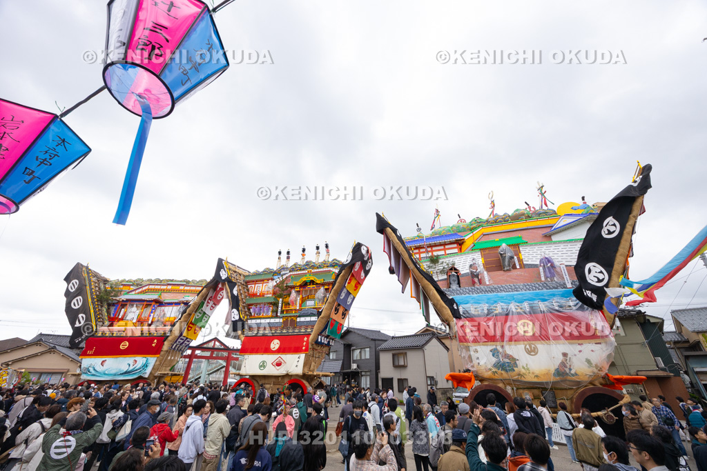 石川県 青柏祭 でか山 三台勢揃い(大地主神社)