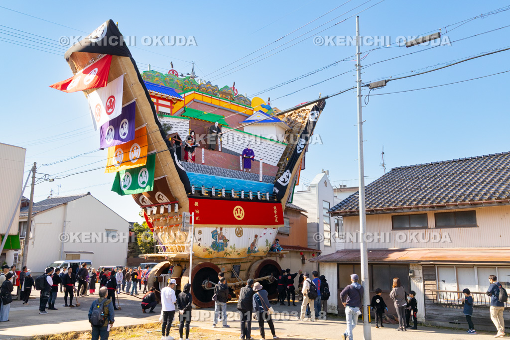 石川県 青柏祭 でか山(鍛冶町)運行 裏山