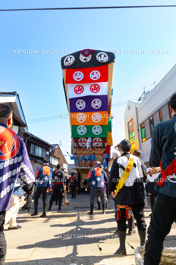 石川県 青柏祭 でか山(鍛冶町)運行 裏山
