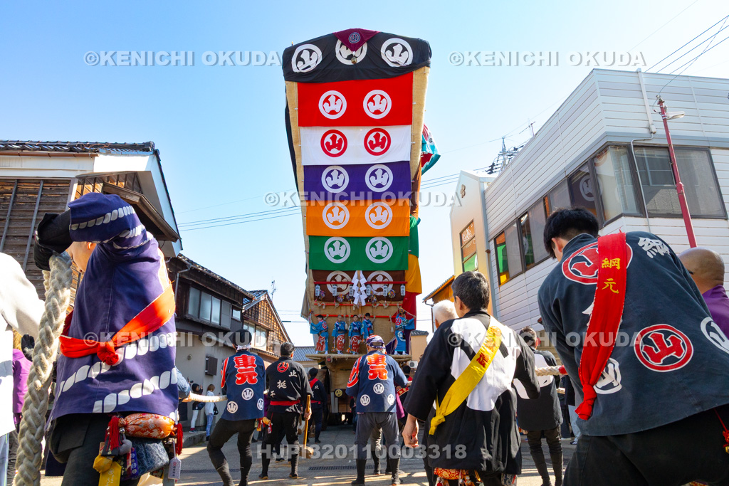 石川県 青柏祭 でか山(鍛冶町)運行 裏山