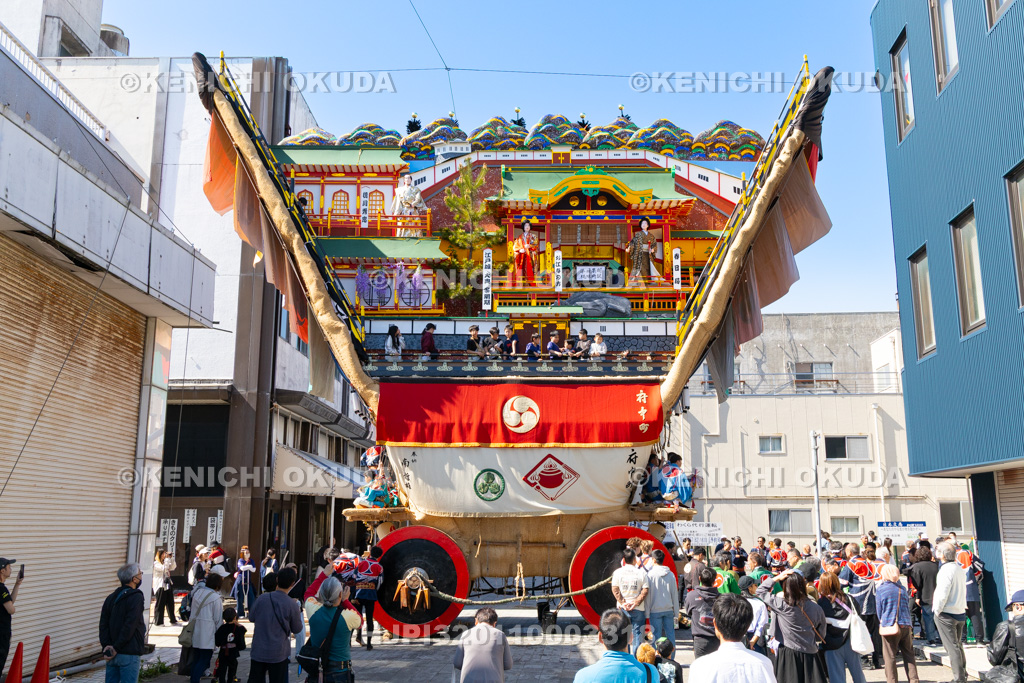 石川県 青柏祭 でか山(府中町)運行 裏山