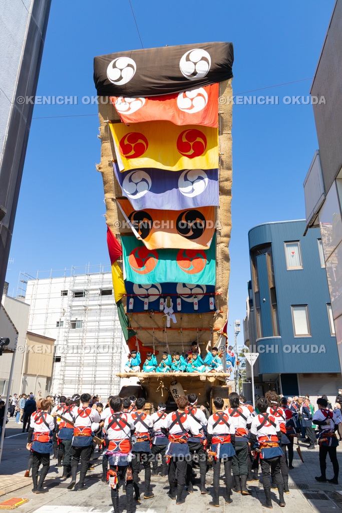 石川県 青柏祭 でか山(府中町)運行 裏山