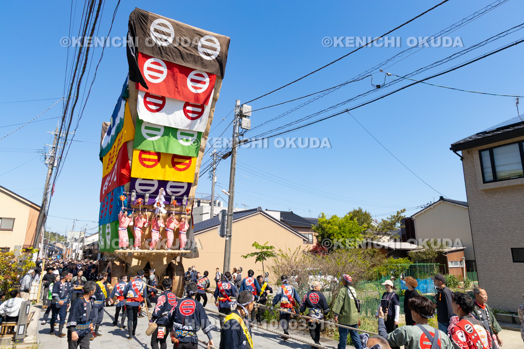 石川県 青柏祭 でか山(魚町)運行 裏山