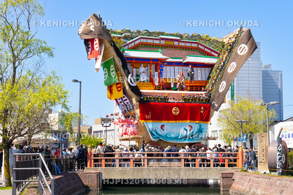 石川県 青柏祭 でか山(魚町)運行 裏山