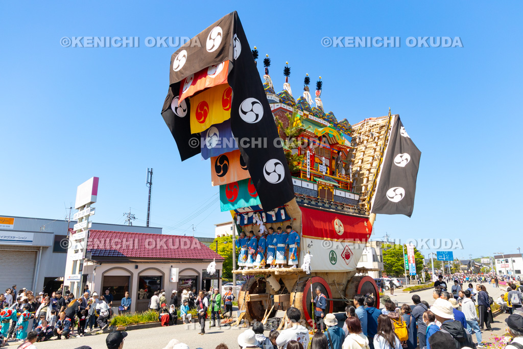 石川県 青柏祭 でか山(府中町)運行 裏山