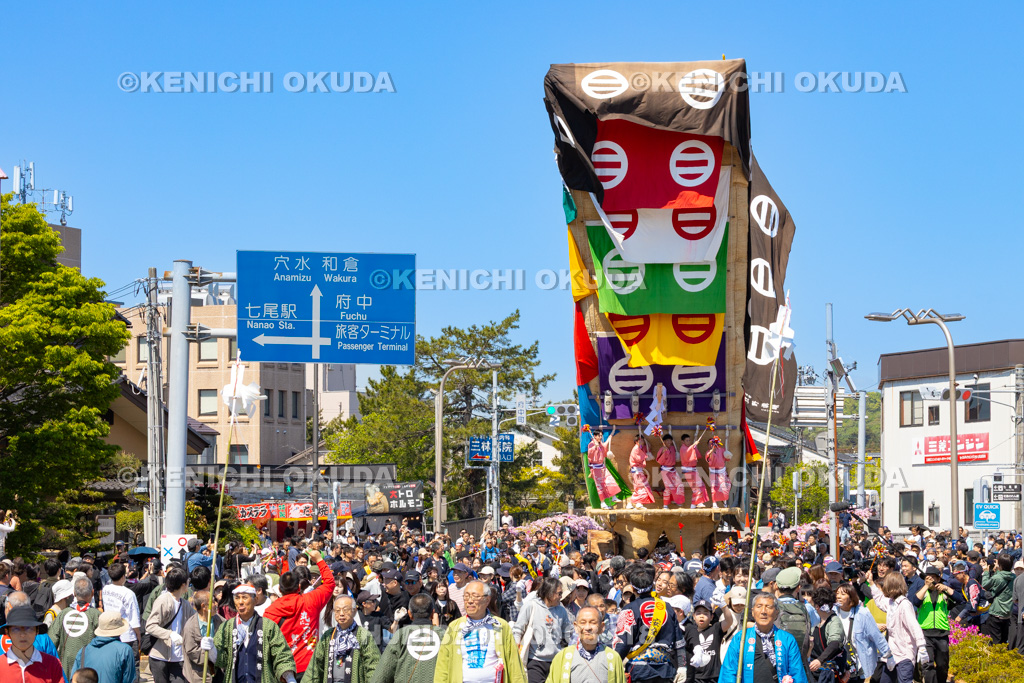 石川県 青柏祭 でか山(魚町)運行 裏山