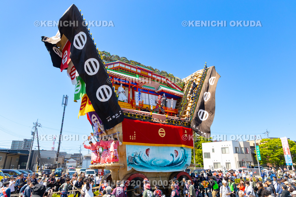 石川県　青柏祭　でか山（魚町）運行　裏山
