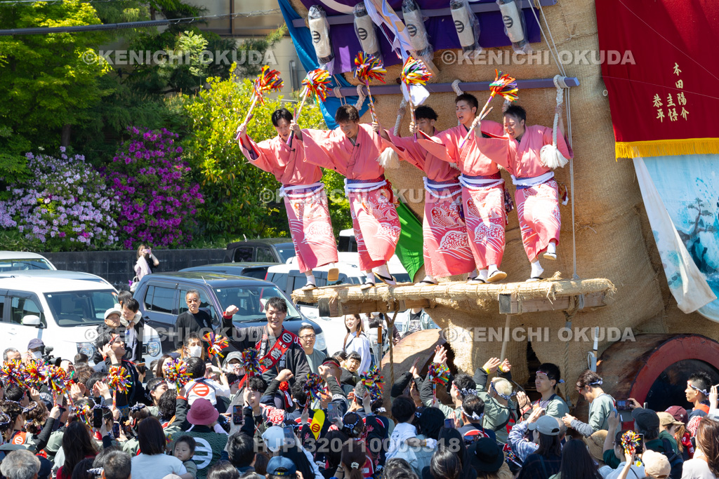 石川県 青柏祭 でか山(魚町)運行 裏山