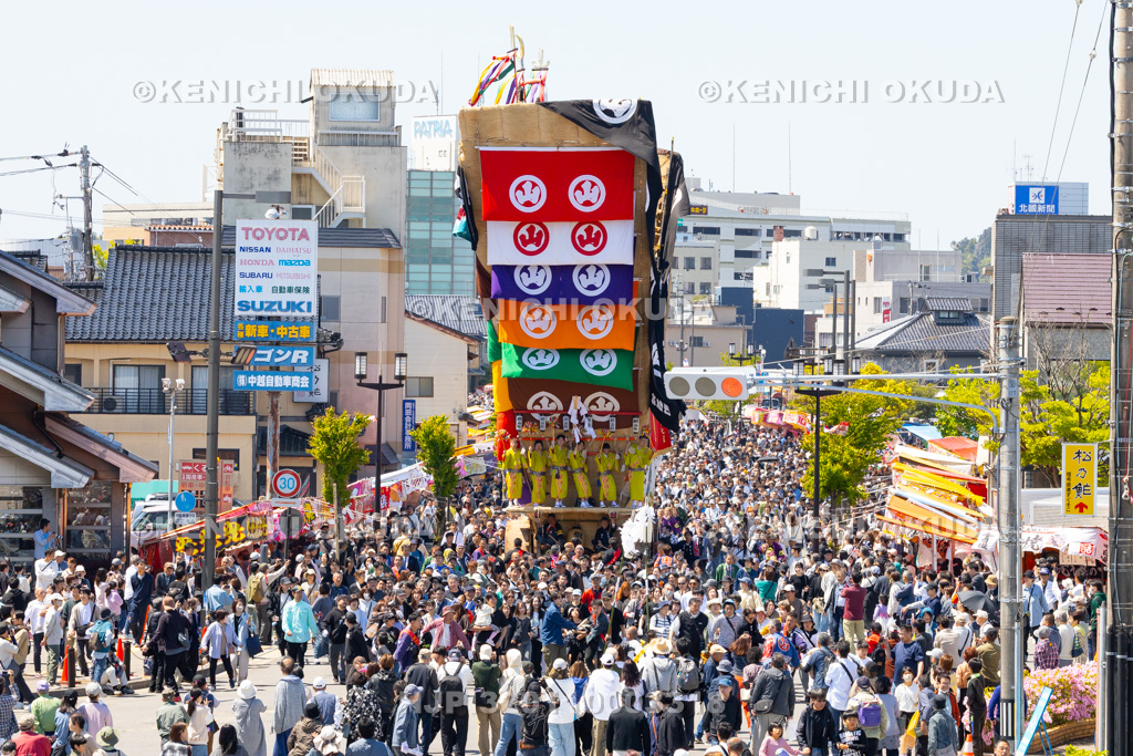 石川県 青柏祭 でか山(鍛冶町)運行 裏山