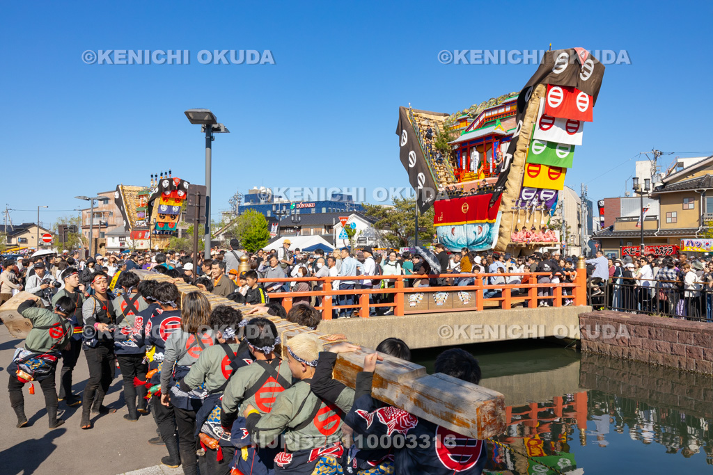 石川県 青柏祭 でか山(魚町・府中町)運行 大梃子