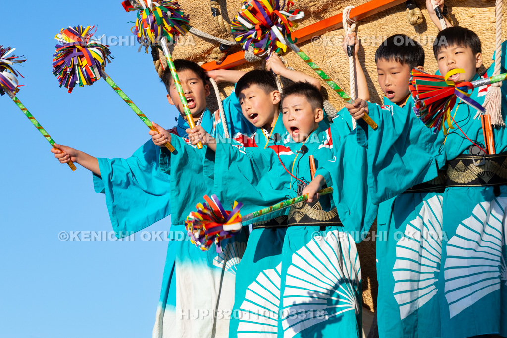 石川県 青柏祭 子供木遣り衆(府中町)
