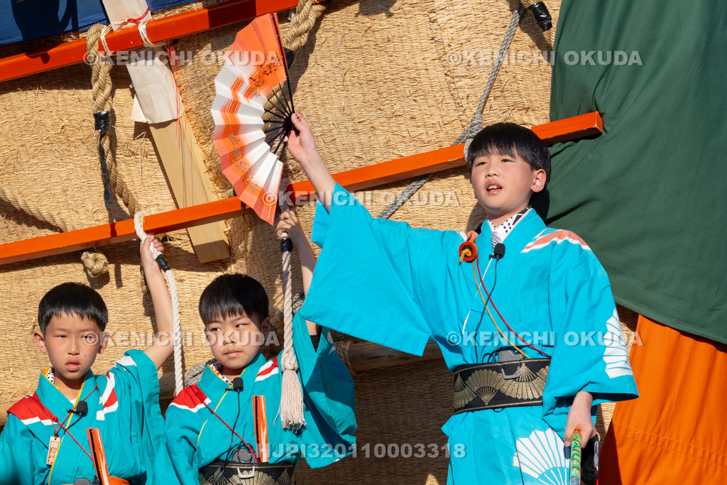 石川県 青柏祭 子供木遣り衆(府中町)