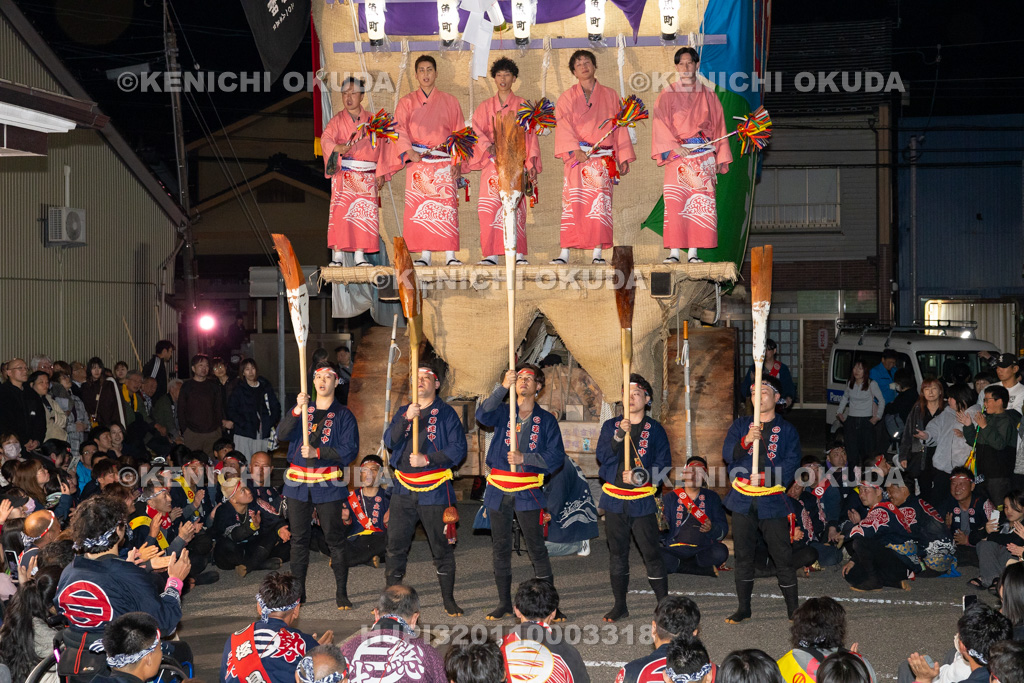 石川県 青柏祭 御祓地区コミュニティセンター曳入れ(魚町) 曳き付け唄