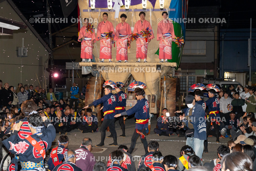 石川県 青柏祭 御祓地区コミュニティセンター曳入れ(魚町) 曳き付け唄