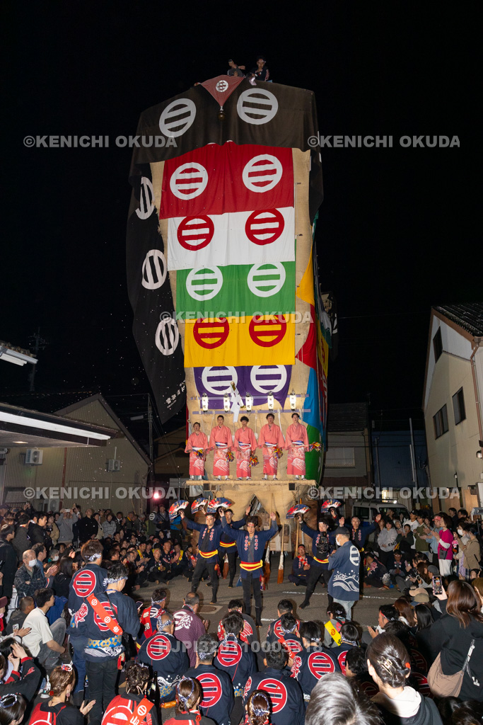 石川県 青柏祭 御祓地区コミュニティセンター曳入れ(魚町) 曳き付け唄