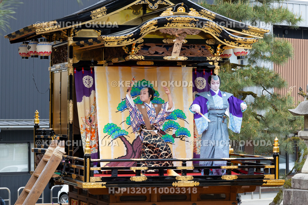 富山県 出町子供歌舞伎曳山祭 出町神明宮 戎詣恋釣針「釣女」