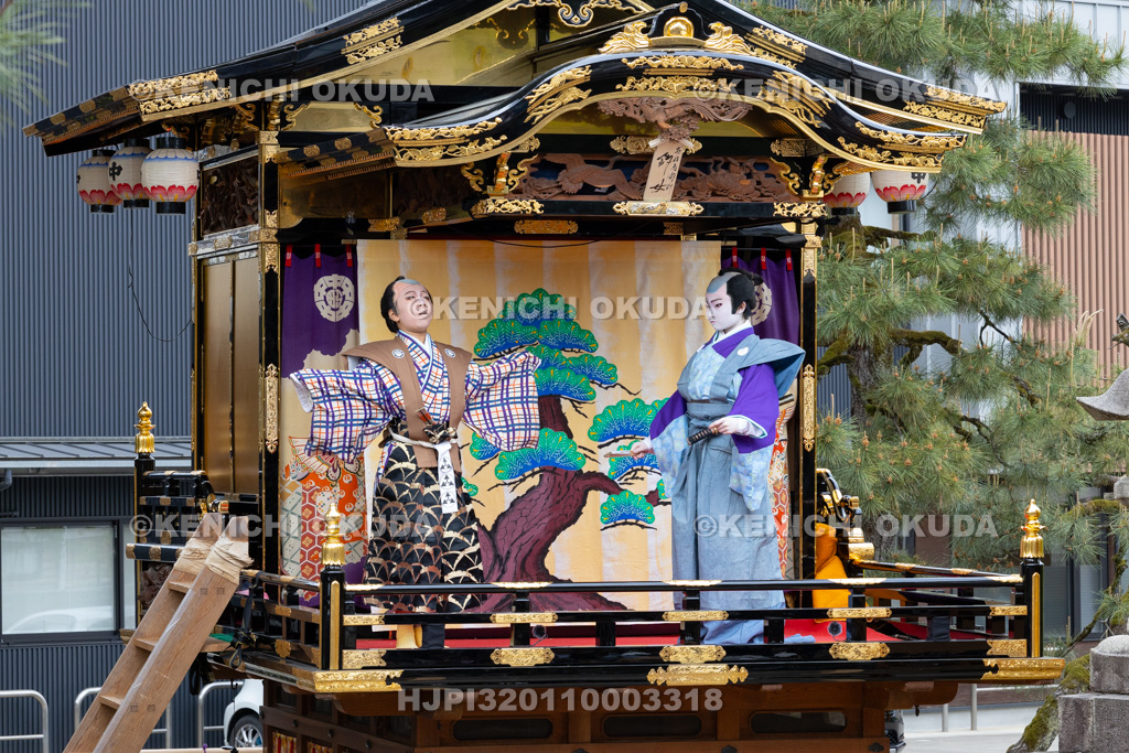 富山県 出町子供歌舞伎曳山祭 出町神明宮 戎詣恋釣針「釣女」