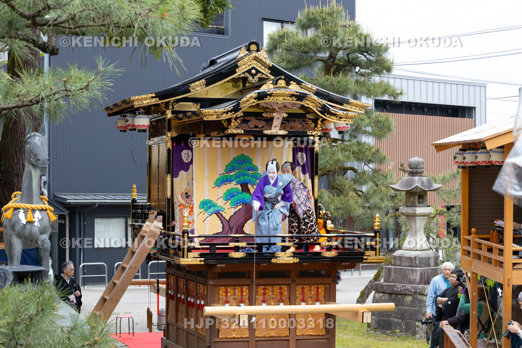 富山県 出町子供歌舞伎曳山祭 出町神明宮 戎詣恋釣針「釣女」