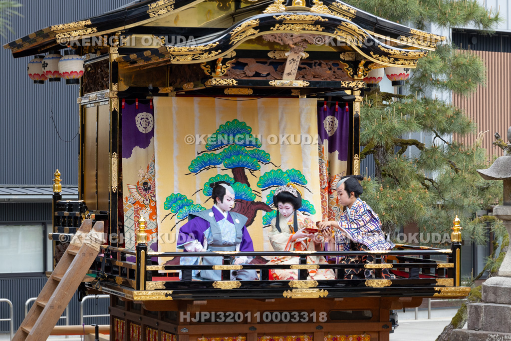 富山県 出町子供歌舞伎曳山祭 出町神明宮 戎詣恋釣針「釣女」
