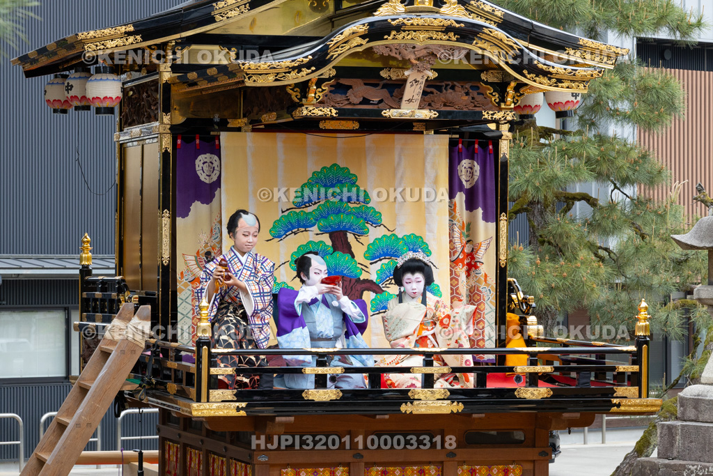 富山県 出町子供歌舞伎曳山祭 出町神明宮 戎詣恋釣針「釣女」