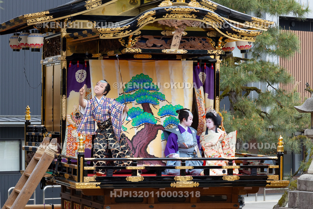 富山県 出町子供歌舞伎曳山祭 出町神明宮 戎詣恋釣針「釣女」