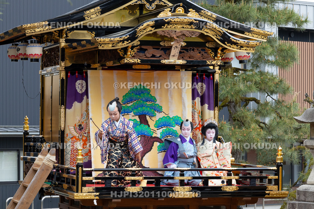 富山県 出町子供歌舞伎曳山祭 出町神明宮 戎詣恋釣針「釣女」