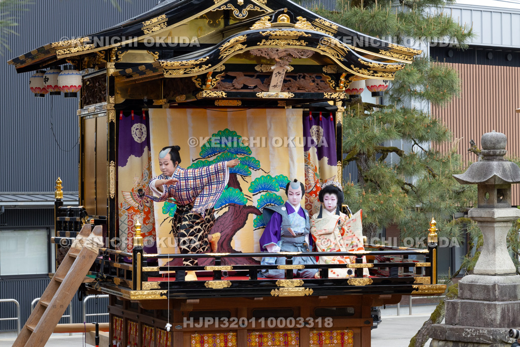 富山県 出町子供歌舞伎曳山祭 出町神明宮 戎詣恋釣針「釣女」