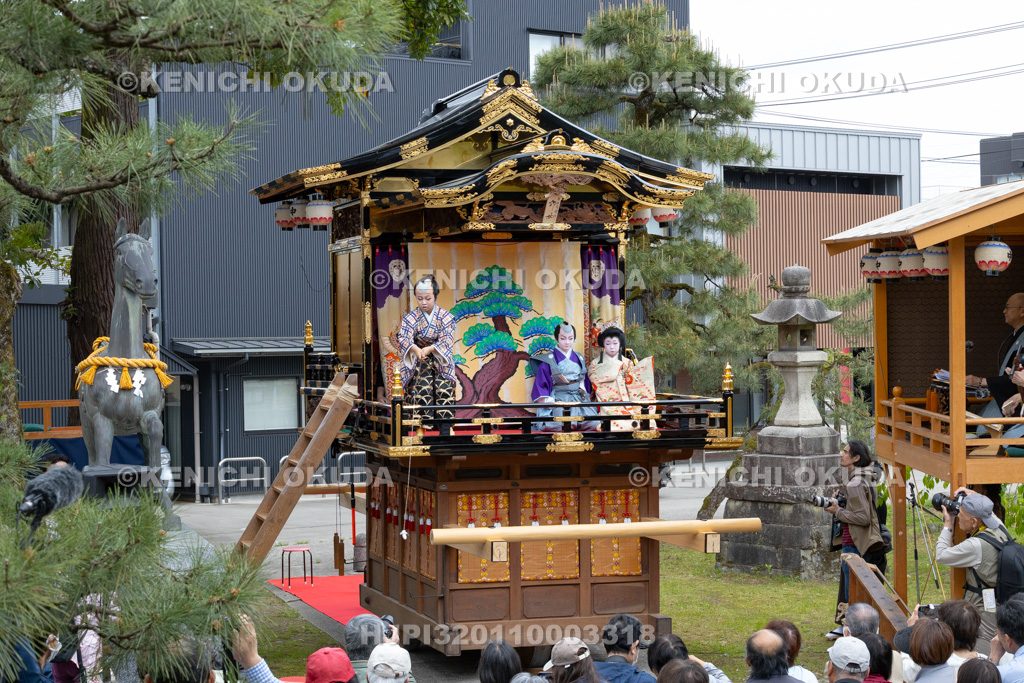 富山県 出町子供歌舞伎曳山祭 出町神明宮 戎詣恋釣針「釣女」
