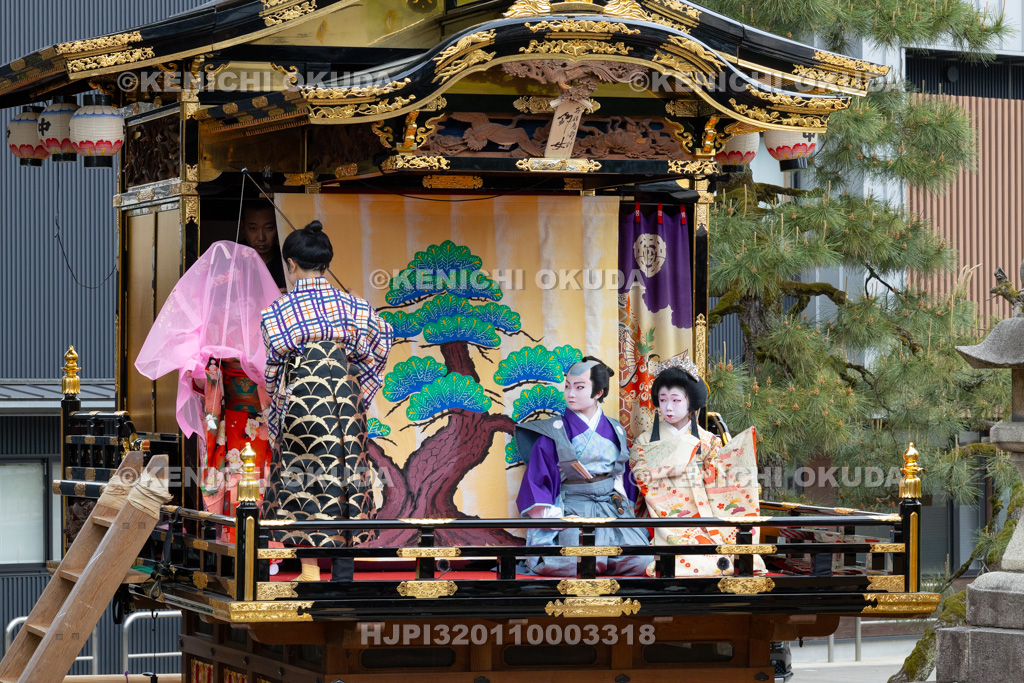 富山県 出町子供歌舞伎曳山祭 出町神明宮 戎詣恋釣針「釣女」