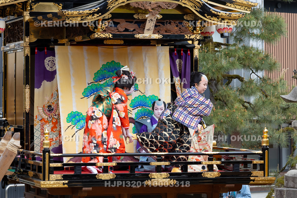 富山県 出町子供歌舞伎曳山祭 出町神明宮 戎詣恋釣針「釣女」
