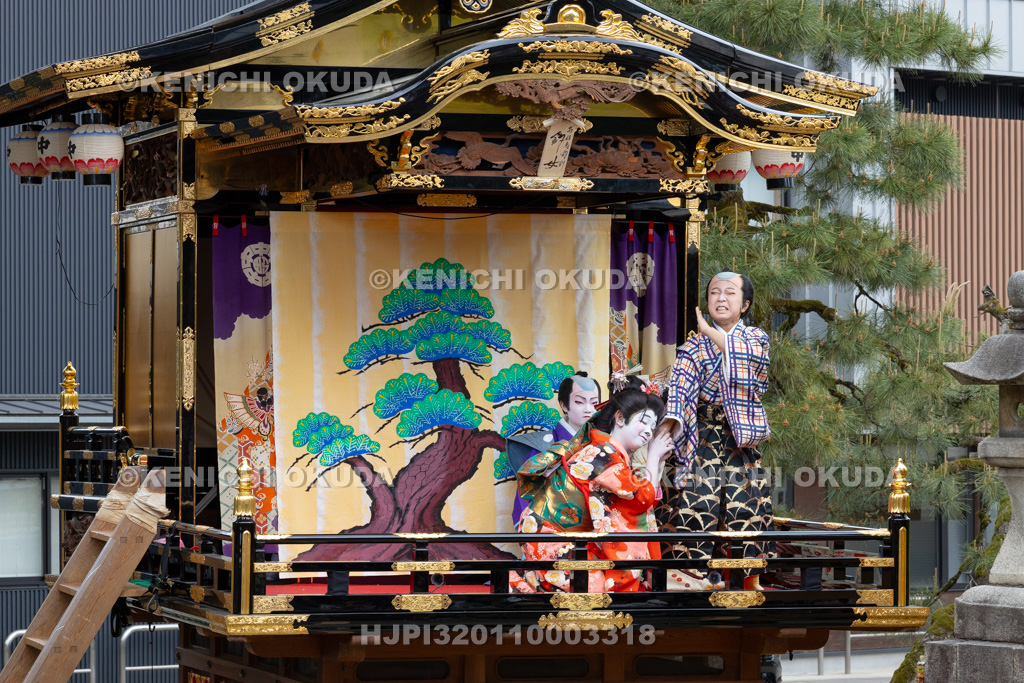 富山県　出町子供歌舞伎曳山祭　出町神明宮　戎詣恋釣針「釣女」