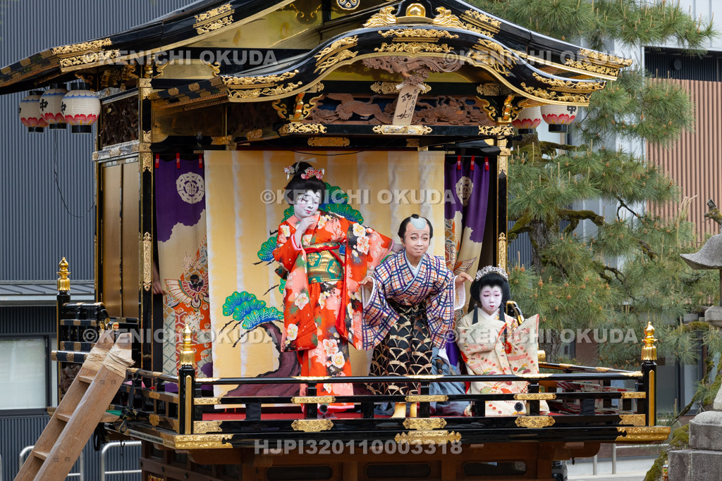富山県　出町子供歌舞伎曳山祭　出町神明宮　戎詣恋釣針「釣女」