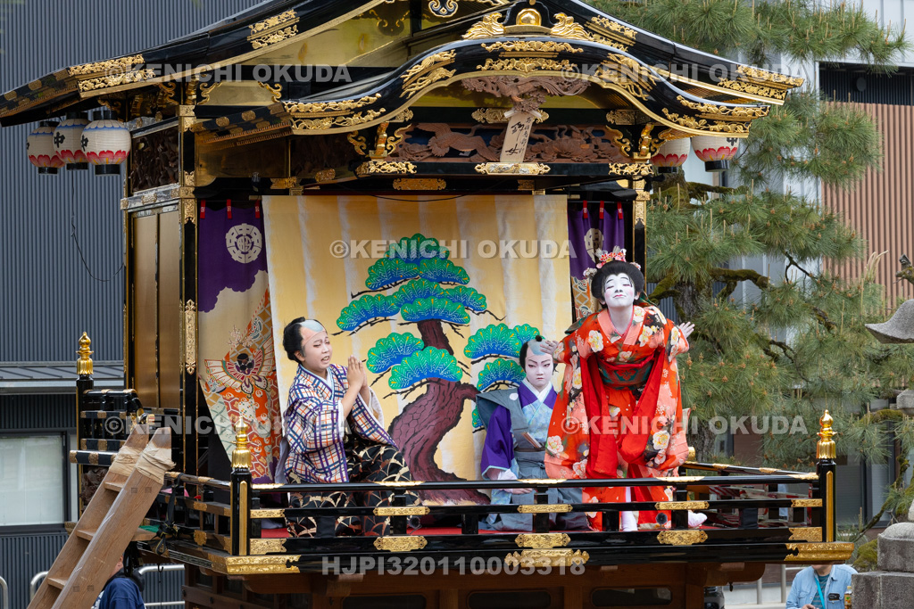 富山県 出町子供歌舞伎曳山祭 出町神明宮 戎詣恋釣針「釣女」
