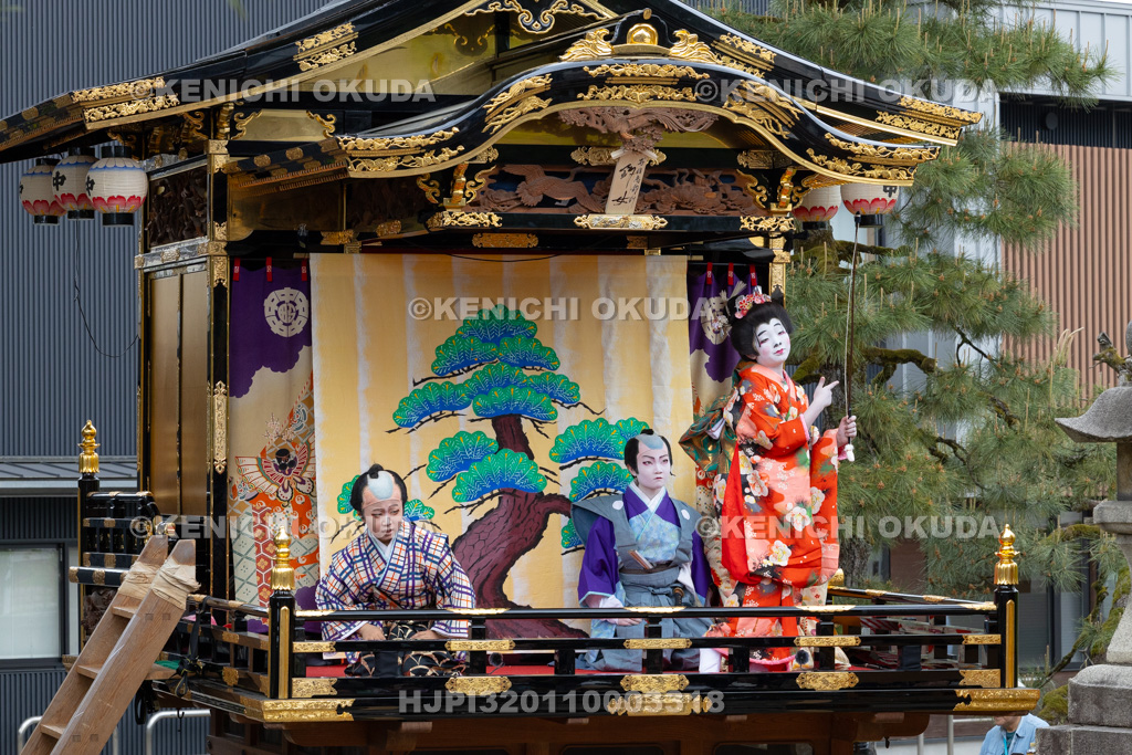 富山県 出町子供歌舞伎曳山祭 出町神明宮 戎詣恋釣針「釣女」